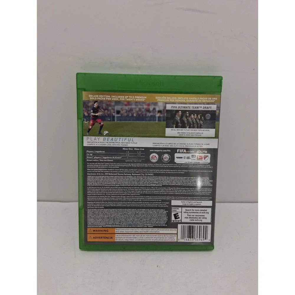 FIFA 16 Deluxe Edition Xbox One EA Sports Messi Morgan Soccer Video Game